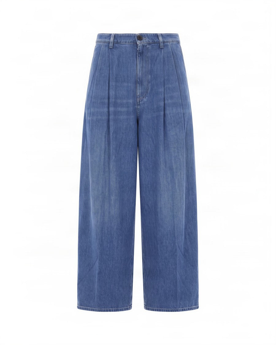 Marni Light Denim Wide-Leg Jeans With High Waist