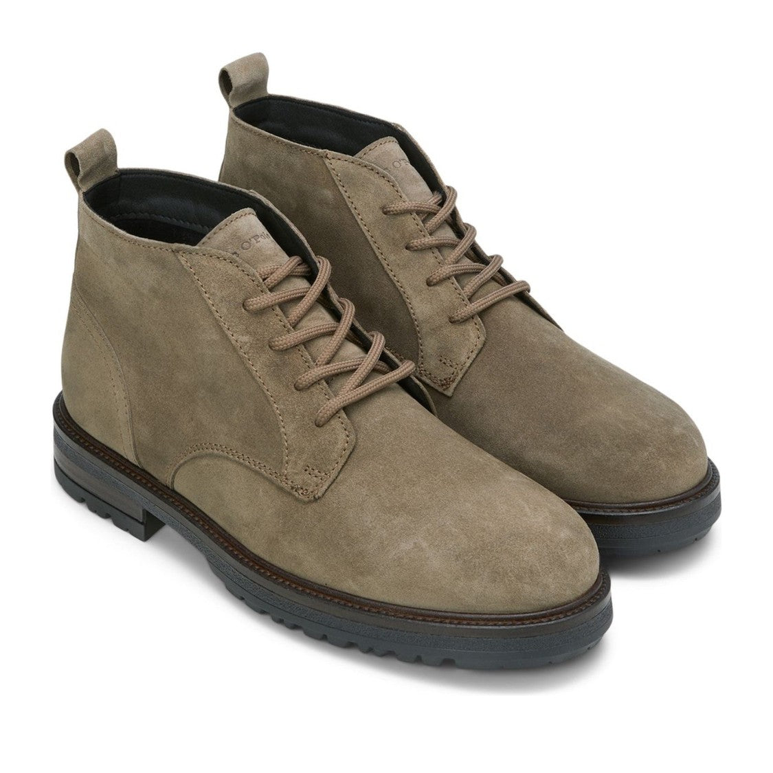 Marc O'polo Beige Rony 7B Lace-Up Suede Boots