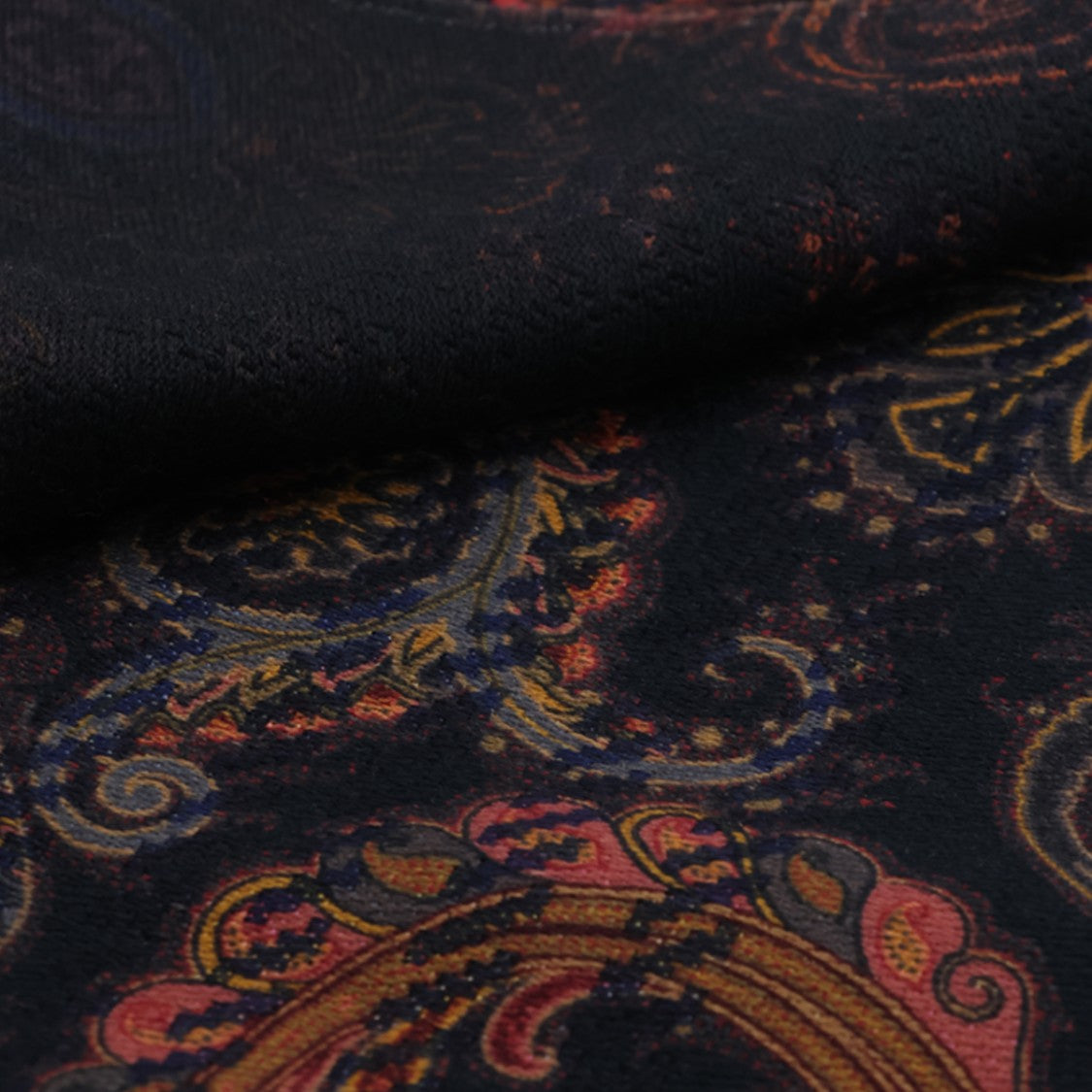 Etro Multicolor Paisley Pattern Fringed Edge Scarf