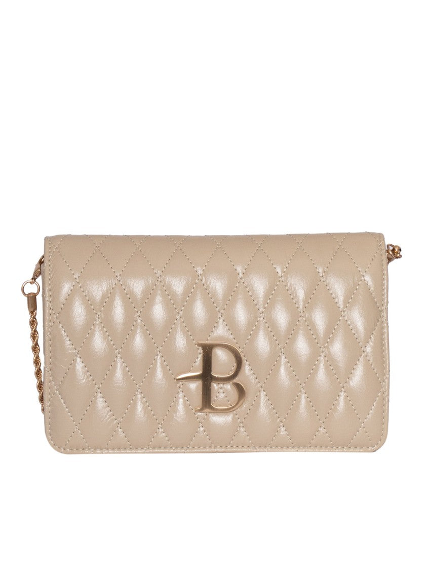 Ballantyne Quilted Flap Bag With Prominent Logo