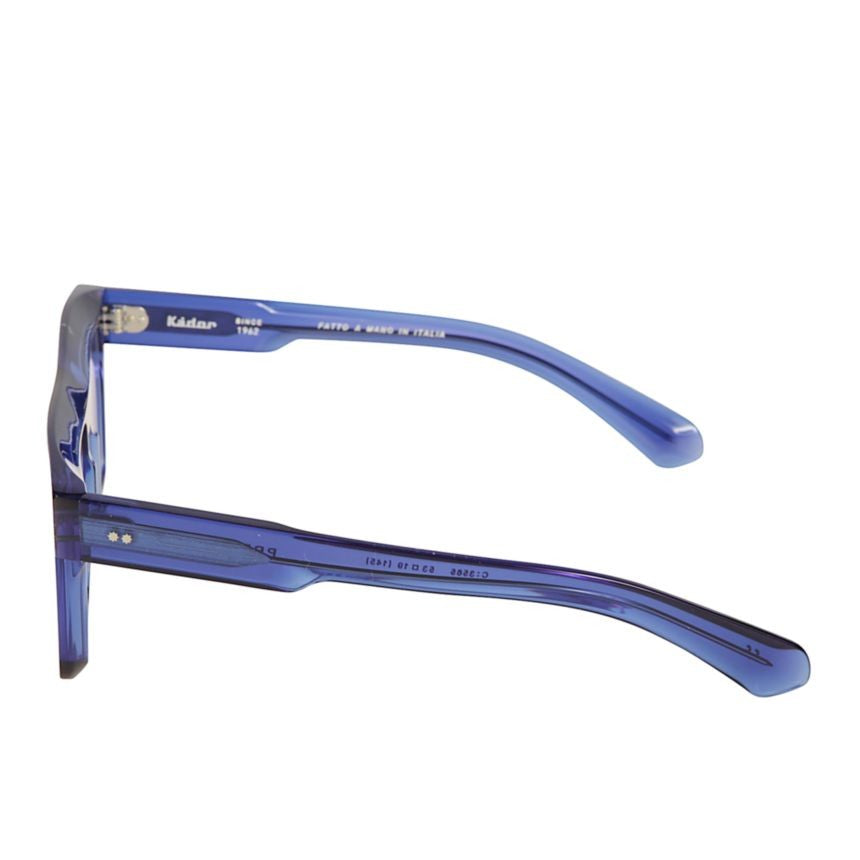 Kador Premium 7 Rectangular Sunglasses With Translucent Deep Blue Frame