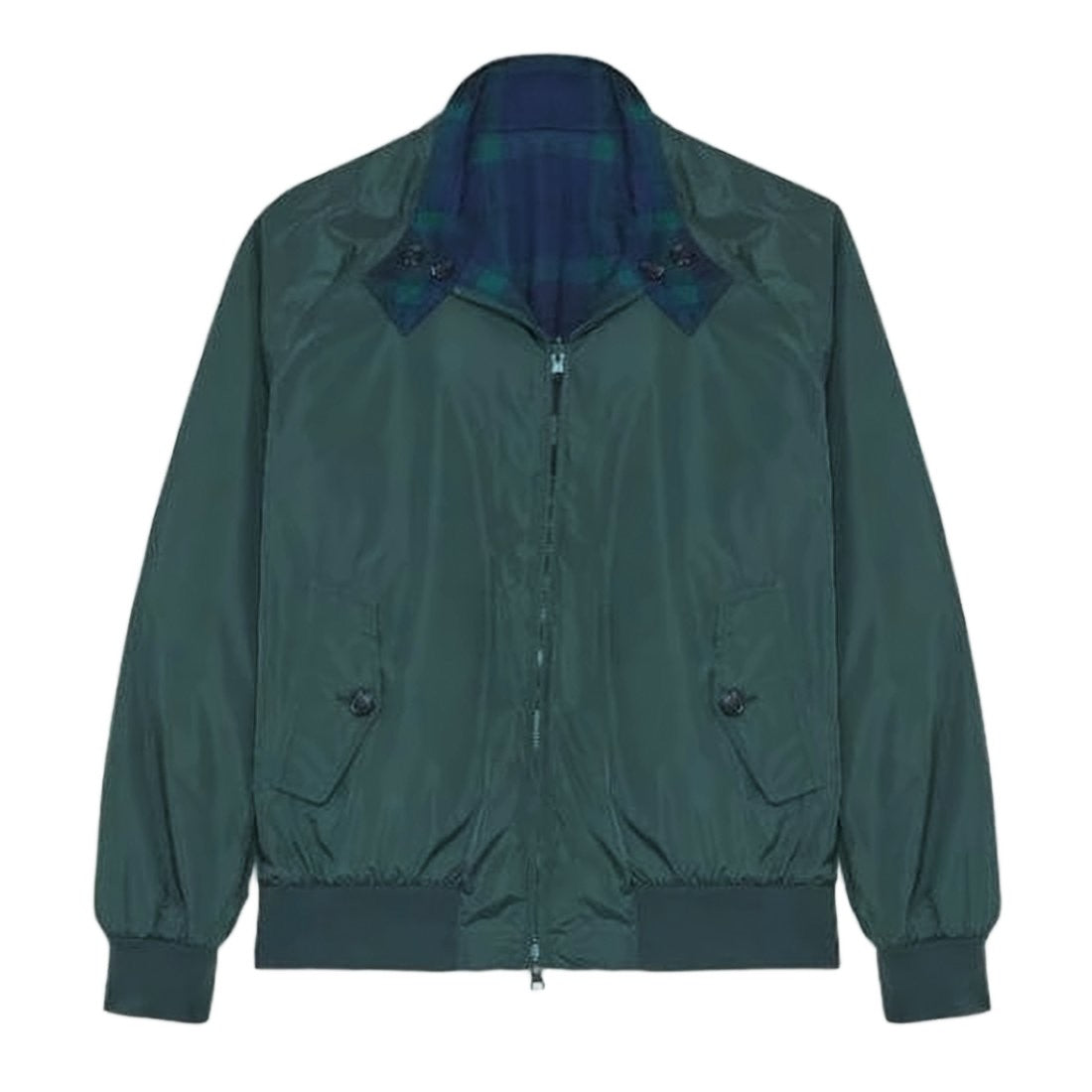 Baracuta Lightweight Zip-Up Jacket With Tartan Lining