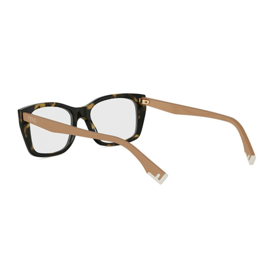 Fendi Havana Way Acetate Rectangular Sunglasses