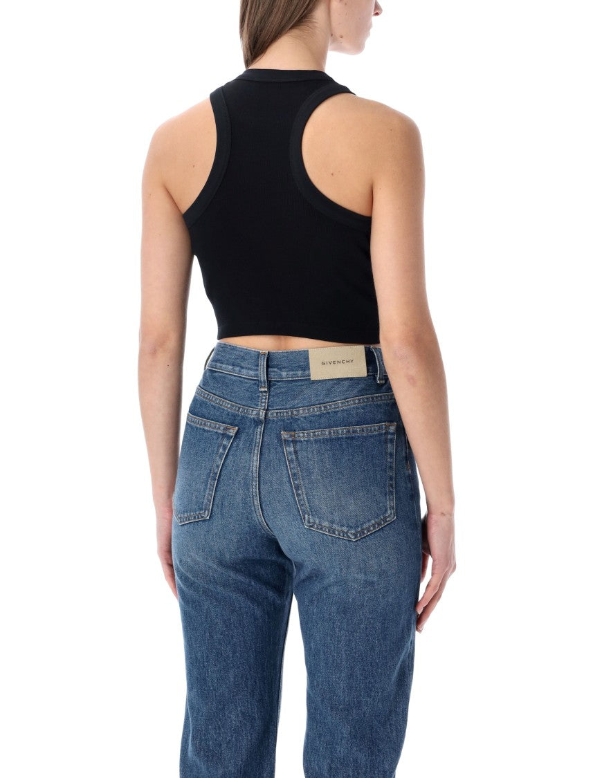 Givenchy Vintage-Inspired Cropped Tank Top With Racerback Design