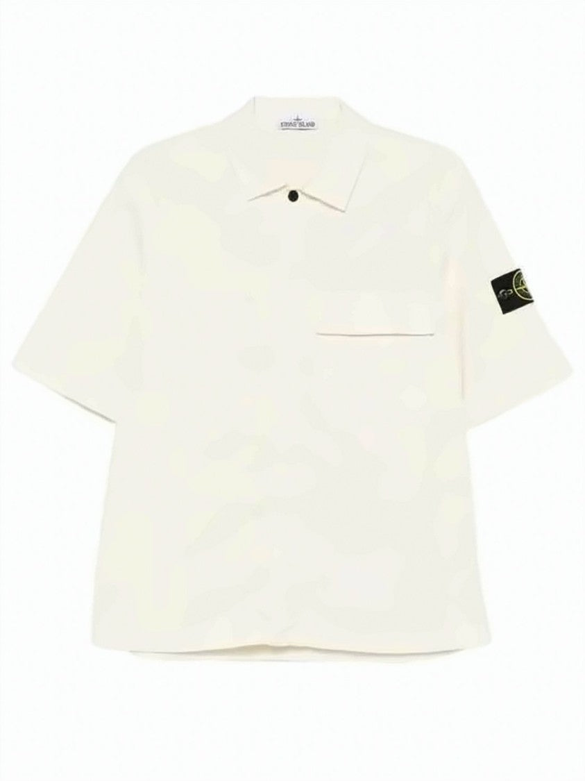 Stone Island Boxy Short-Sleeve Casual Shirt With Classic Collar