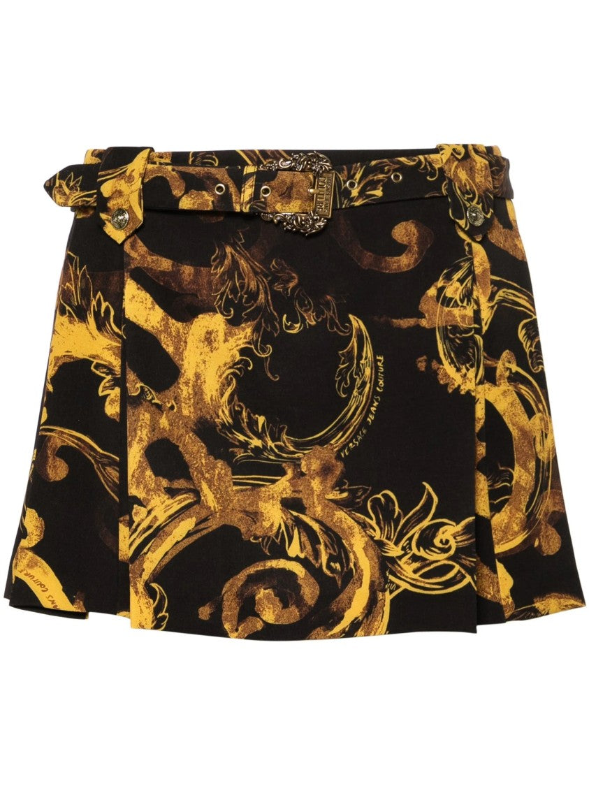 Versace Jeans Couture Watercolor Couture Mini Skirt