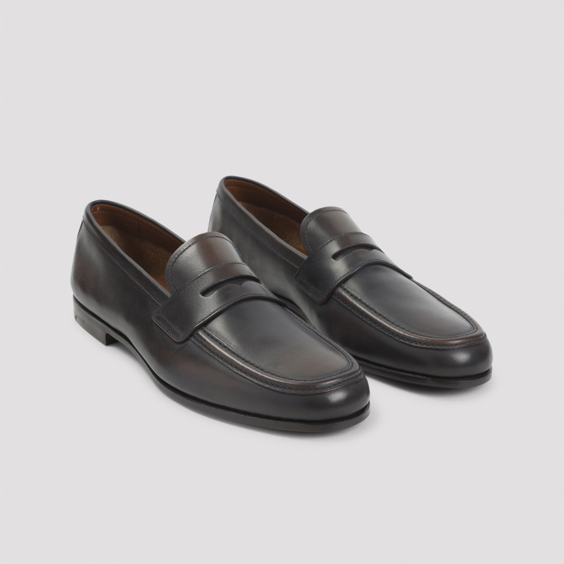 Church's Penny Strap Loafers In Polished Calf Leather