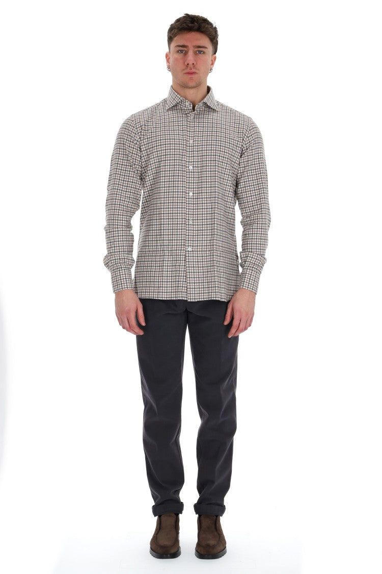 Borriello Flannel Vichy Tailored Shirt