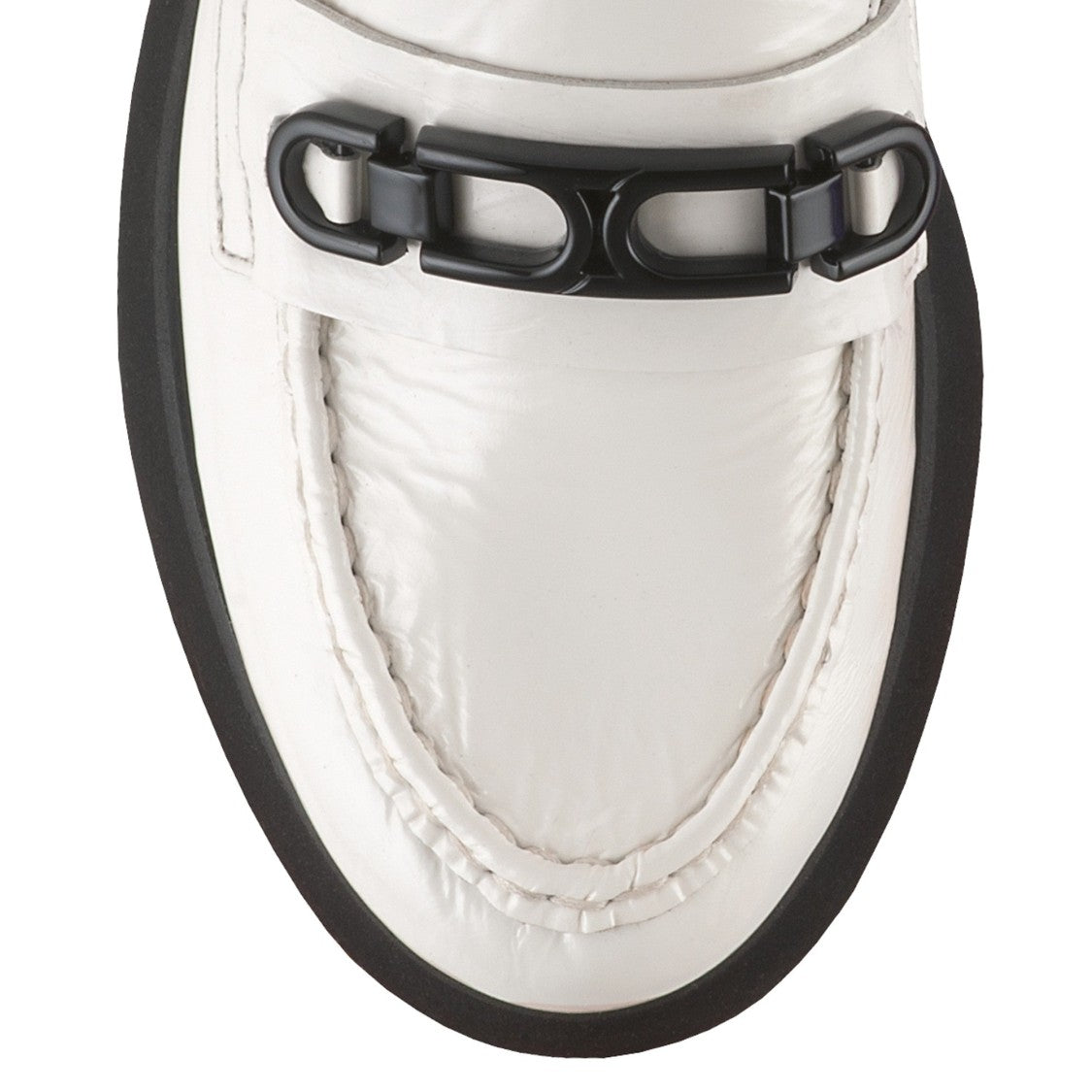Högl White Cecil Patent Leather Chunky Sole Loafers