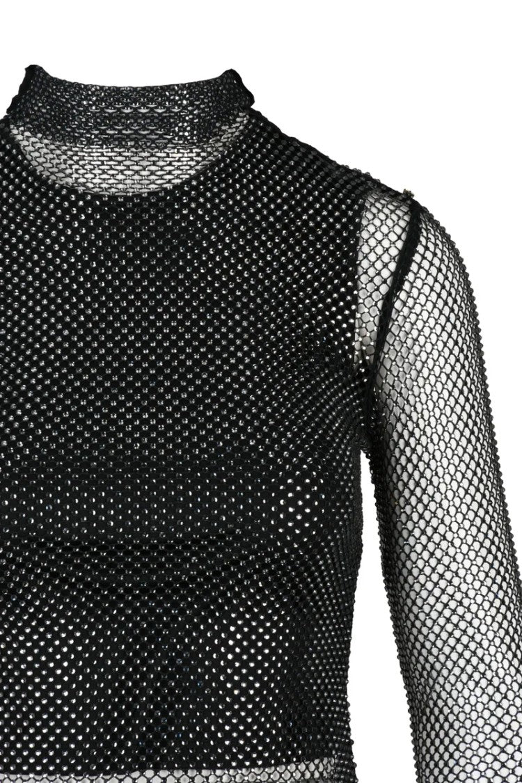 Sportmax Net Blouse With Camisole - Black