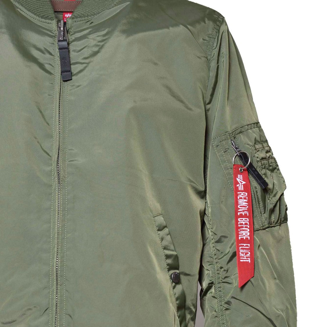 Alpha Industries Ma-1 Tt Bomber Jacket In Green Nylon