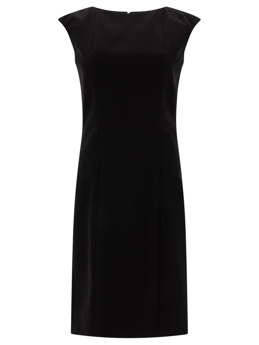 Alexander Mcqueen Wool Dress With Minimalist Silhouette And Refined Texture