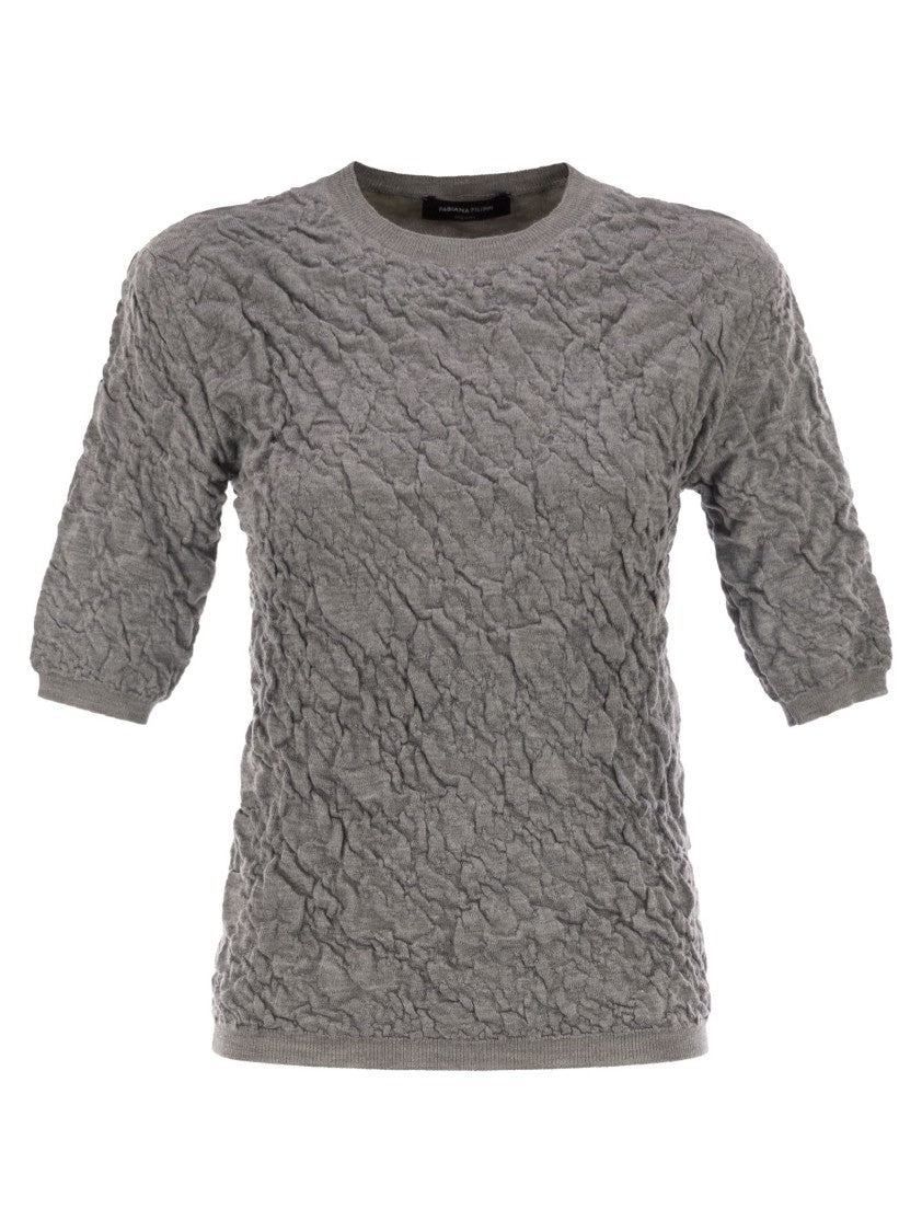 Fabiana Filippi Slim-Fit Jumper With Embossed Finish