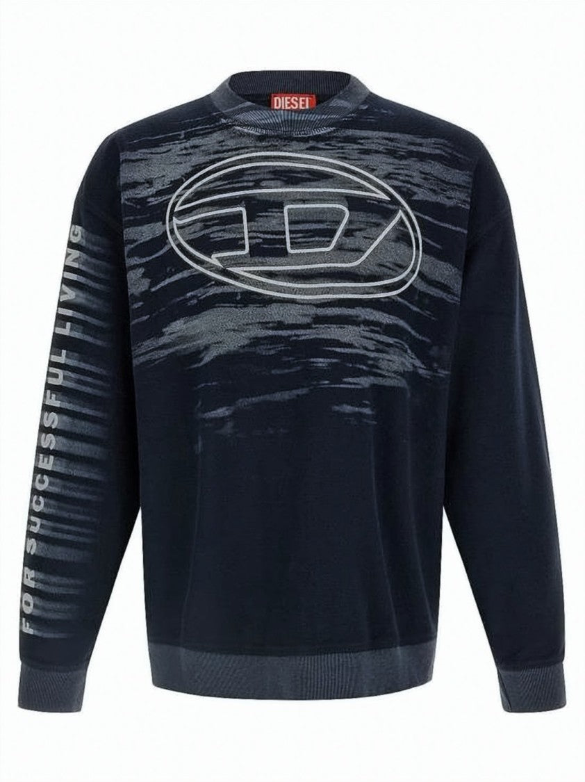 Diesel S-Boxt T1 Cotton Sweatshirt With Abstract Logo Design