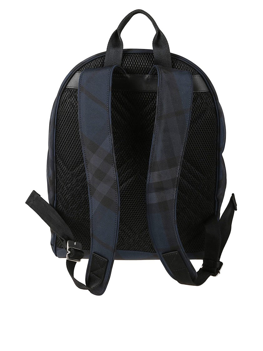 Burberry Rectangular Backpack With Navy Blue
