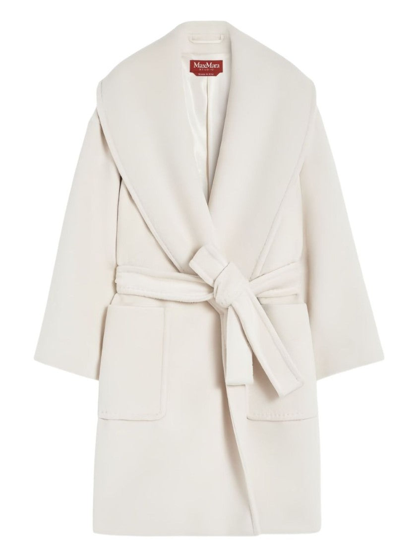 Max Mara Oversized Coat In Soft Almond
