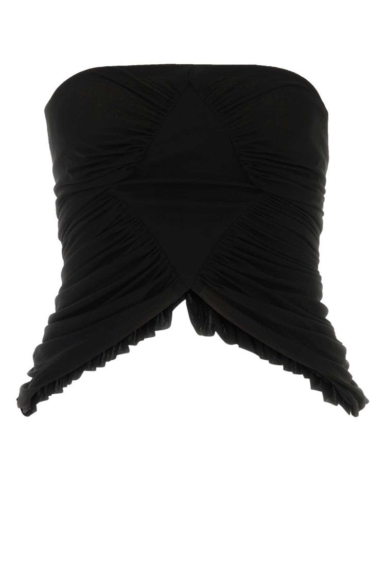 Saint Laurent Black Cupro Top