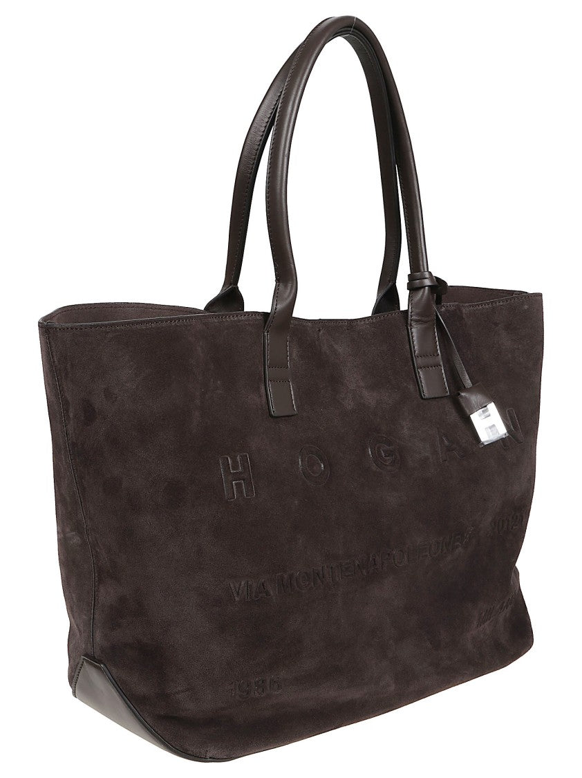 Hogan Address Medium Calf Leather Shopping Bag