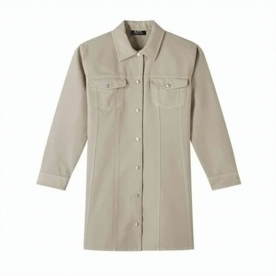 A.P.C. Shirt-Style Mini Dress With Pointed Collar