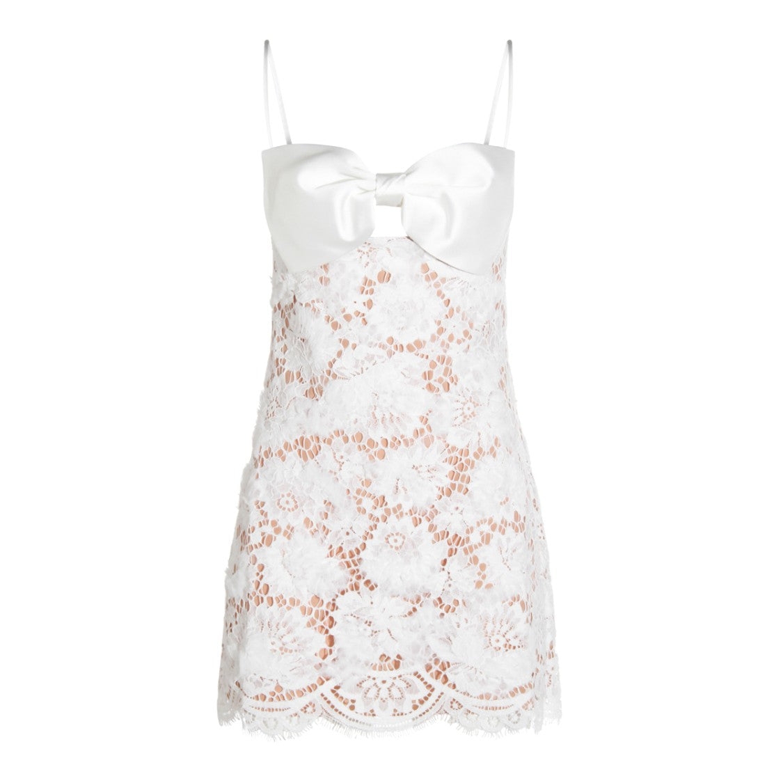 Self-Portrait Heart Neckline Mini Dress