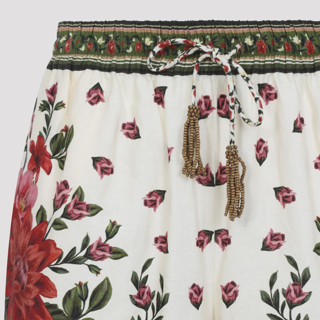Farm Rio Floral Print Shorts With Scalloped Hem
