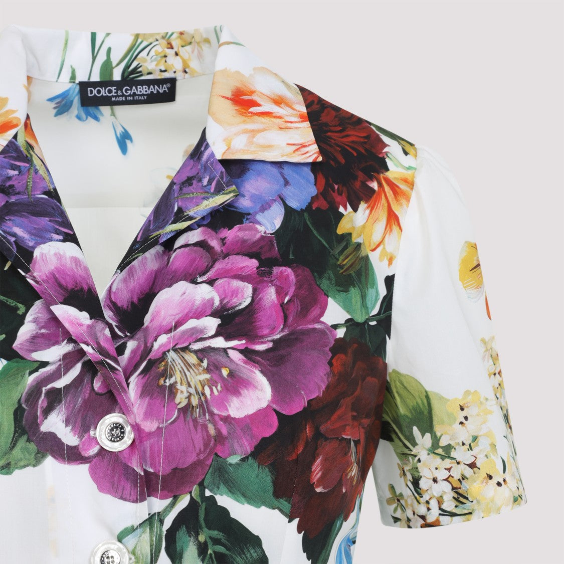 Dolce & Gabbana Ankle-Length Multicolor Floral Print Dress