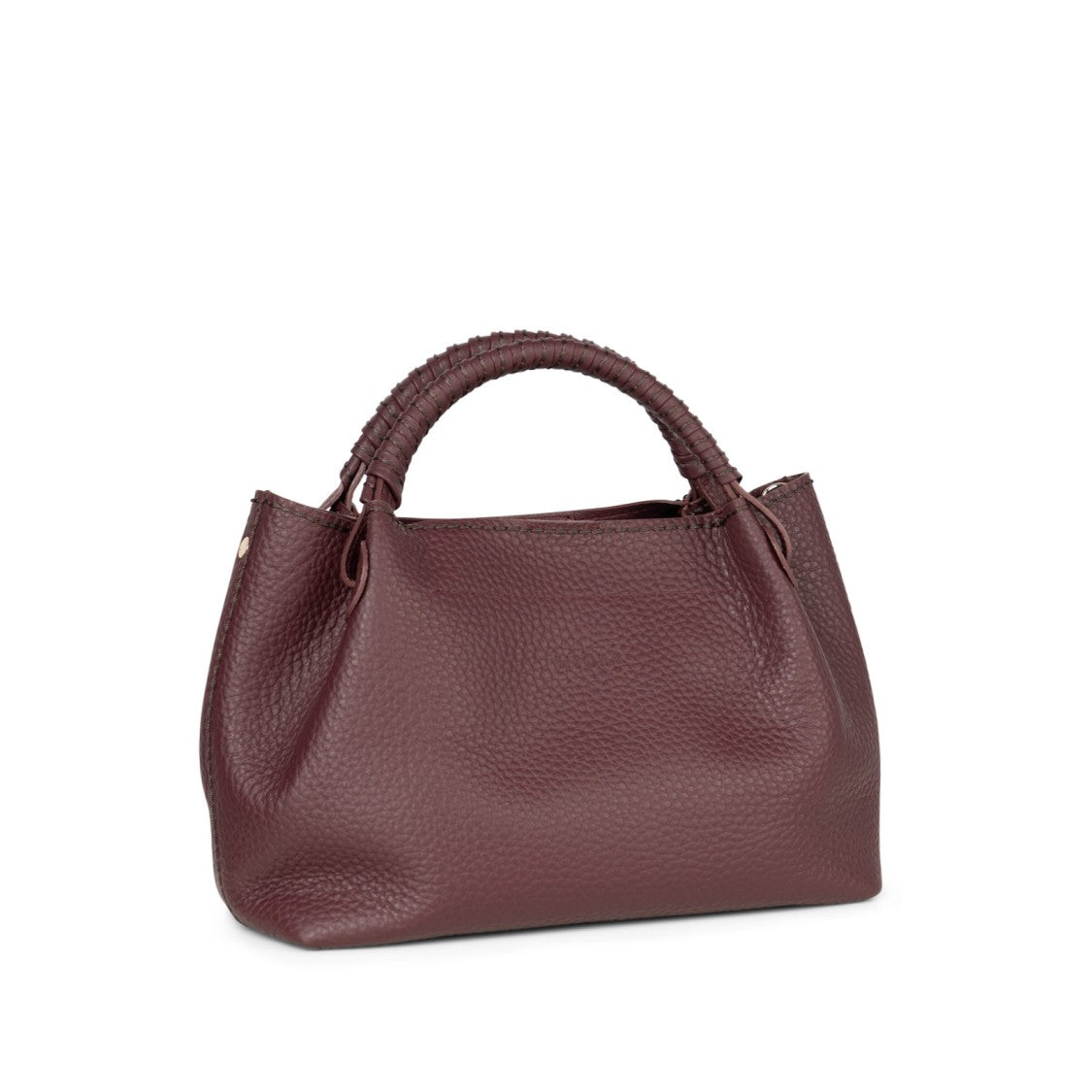 Plinio Visona' Borsa Queen Mia In Pelle Martellata Bordeaux