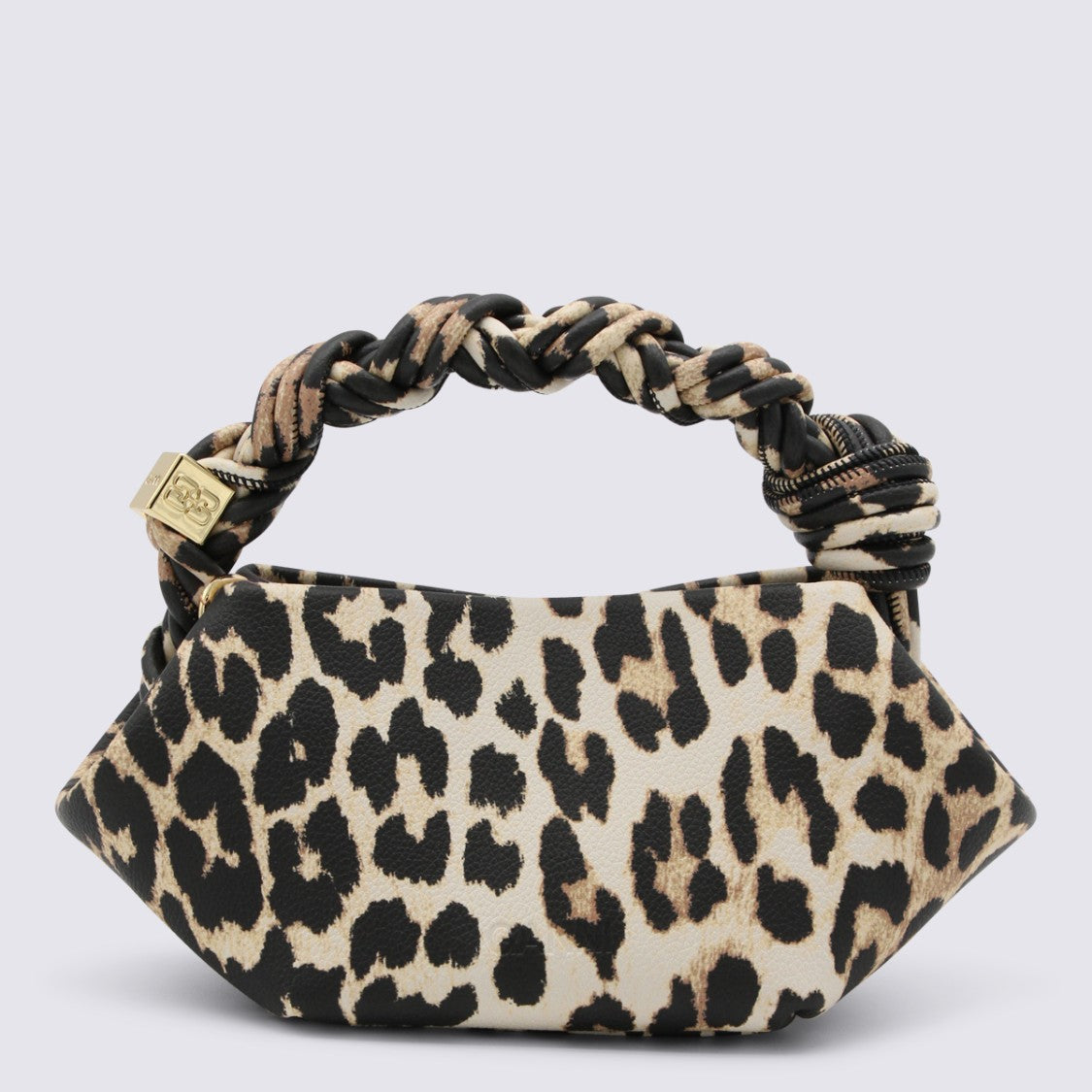 Ganni Leopard Top Handle Bag