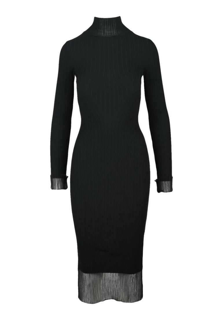Sportmax Long Knit Dress - Black