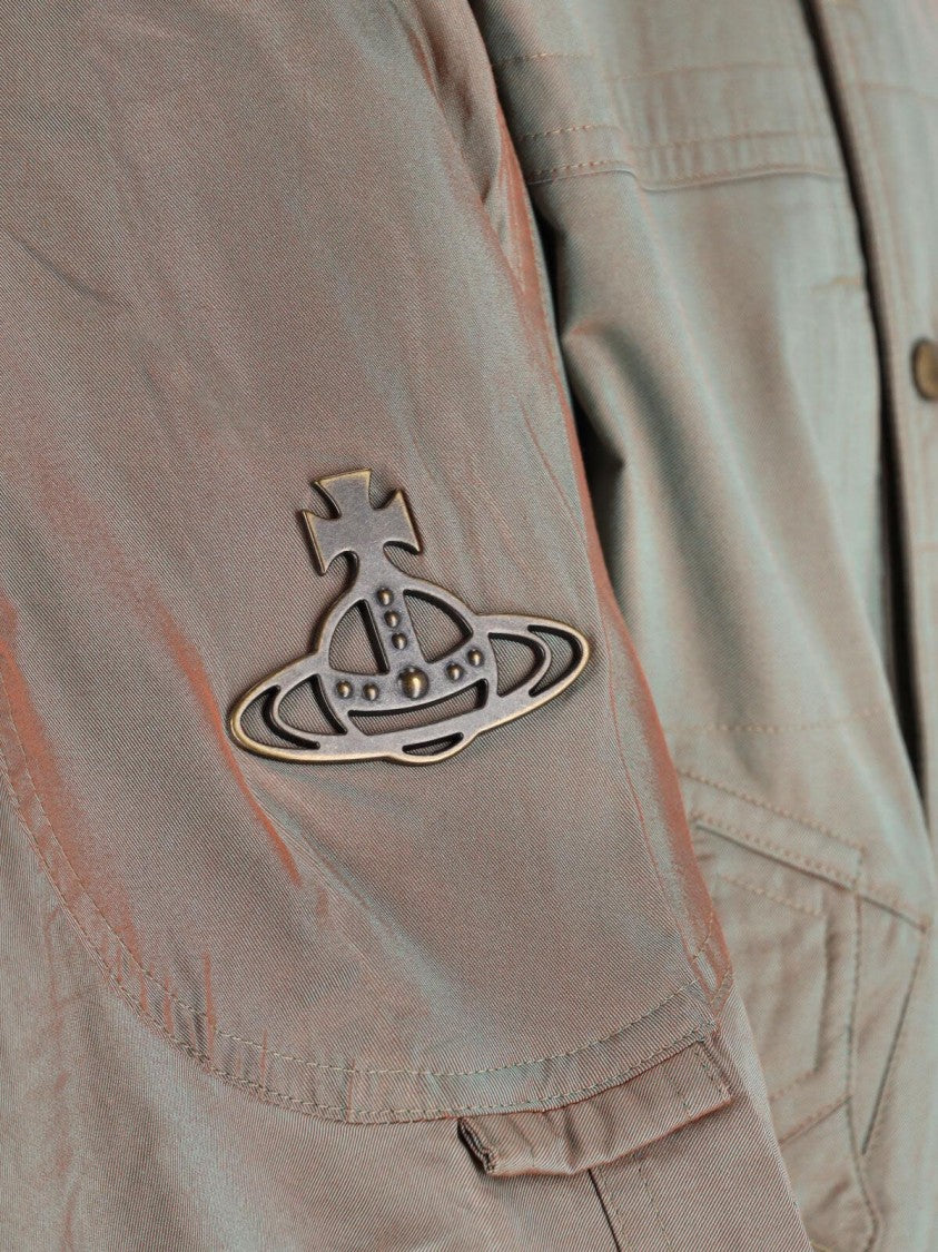 Vivienne Westwood Green Cotton Blend "Nevada" Bomber Jacket