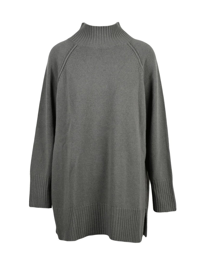 Marella Monochrome Mock Neck Sweater With Raglan Sleeves