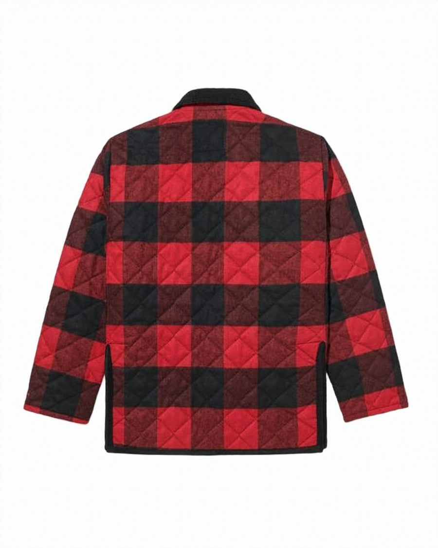 A.P.C. Quilted Red And Black Checkered Jacket