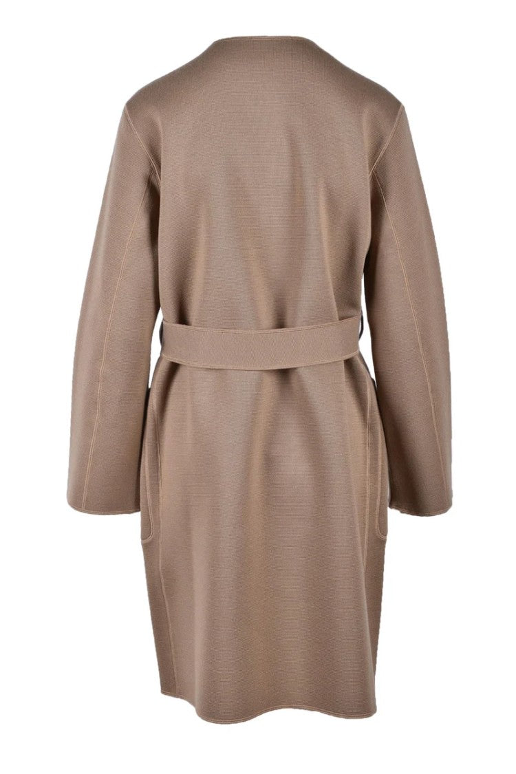 Fuzzi Reversible Virgin Wool Coat - Beige