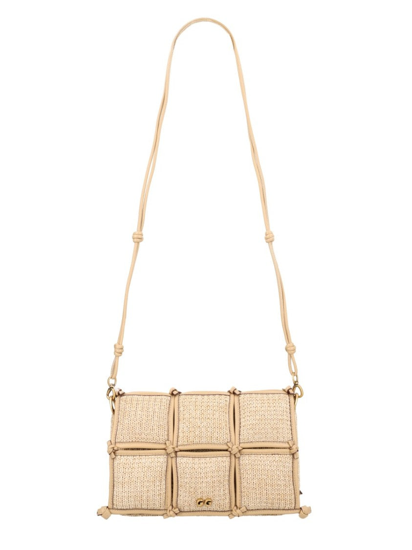 Cult Gaia Gaia Puff Woven Raffia Shoulder Bag