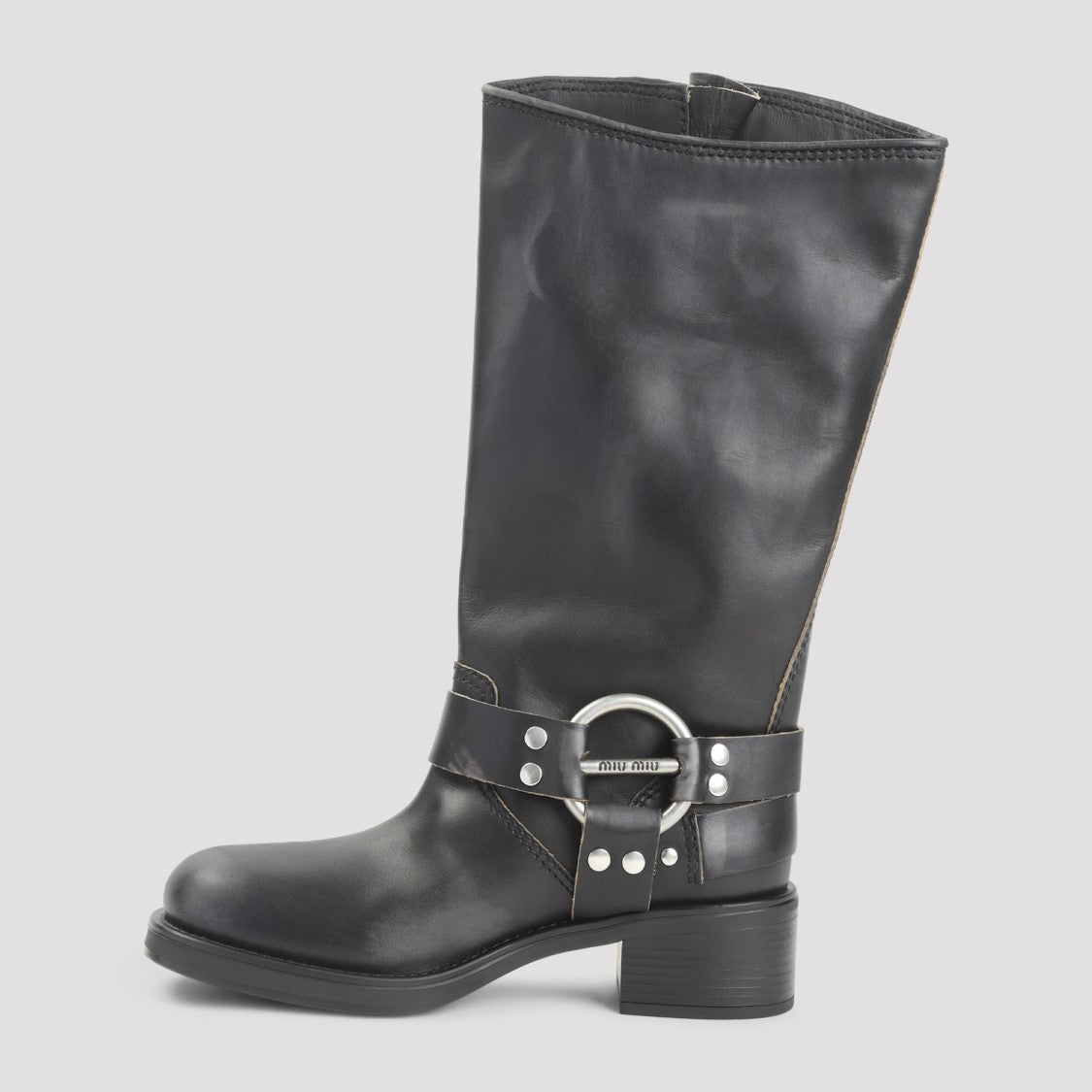 Miu Miu Knee-High Calf Leather Boots