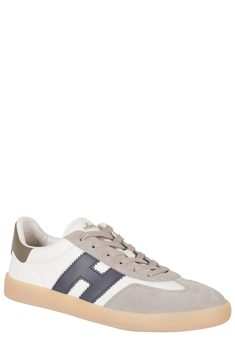 Hogan Ivory Cool Smooth Leather Suede Rubber Sole Sneakers