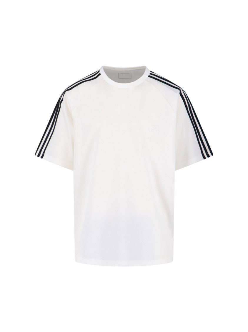 Y-3 T-Shirt. In White Fabric, Crew Neck, Short Sleeves