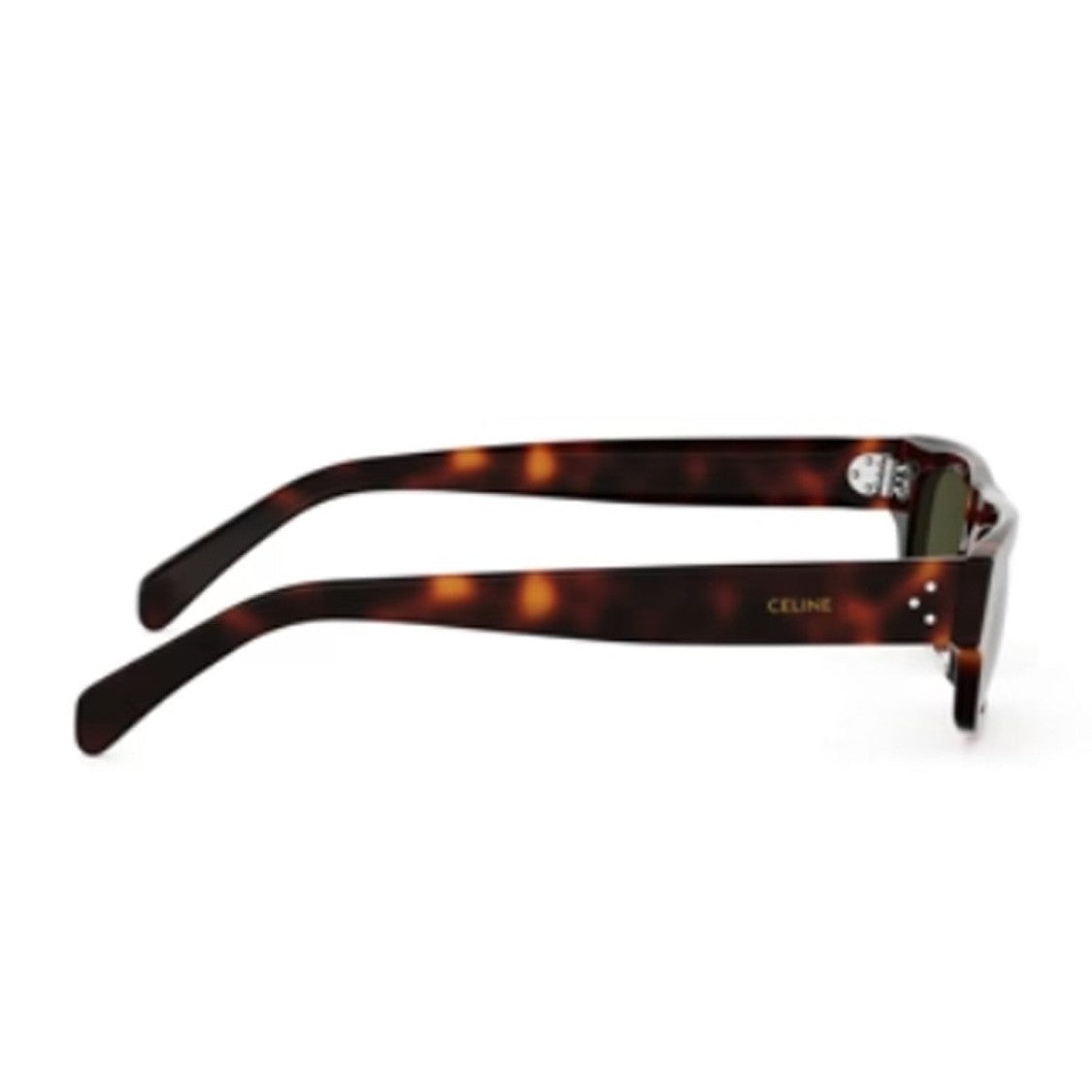 Celine Havana Three Dots Acetate Rectangular Sunglasses