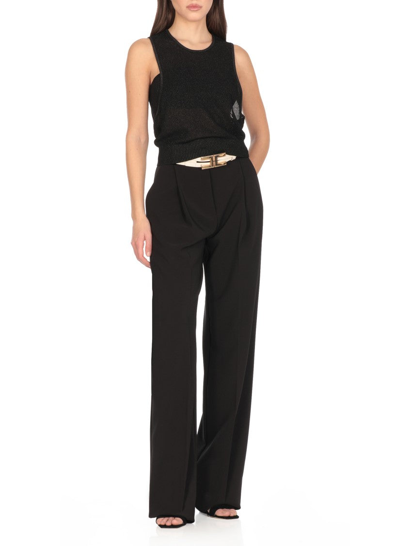 Elisabetta Franchi Black Viscose Sweater