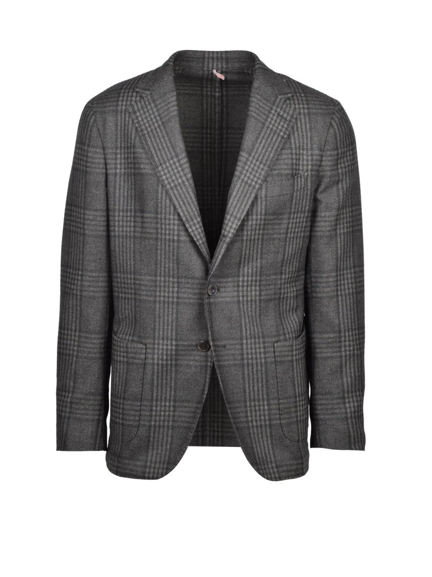 Santaniello To Magenta Forest Green Wool Polyester Polyamide Men's Jacket