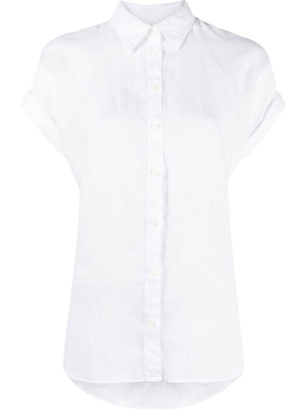 Lauren Ralph Lauren White Relaxed Fit Linen Shirt