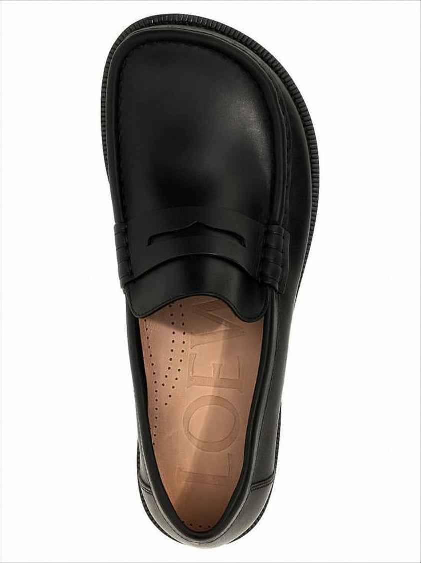 Loewe Calf Leather Loafers With Classic Penny Strap