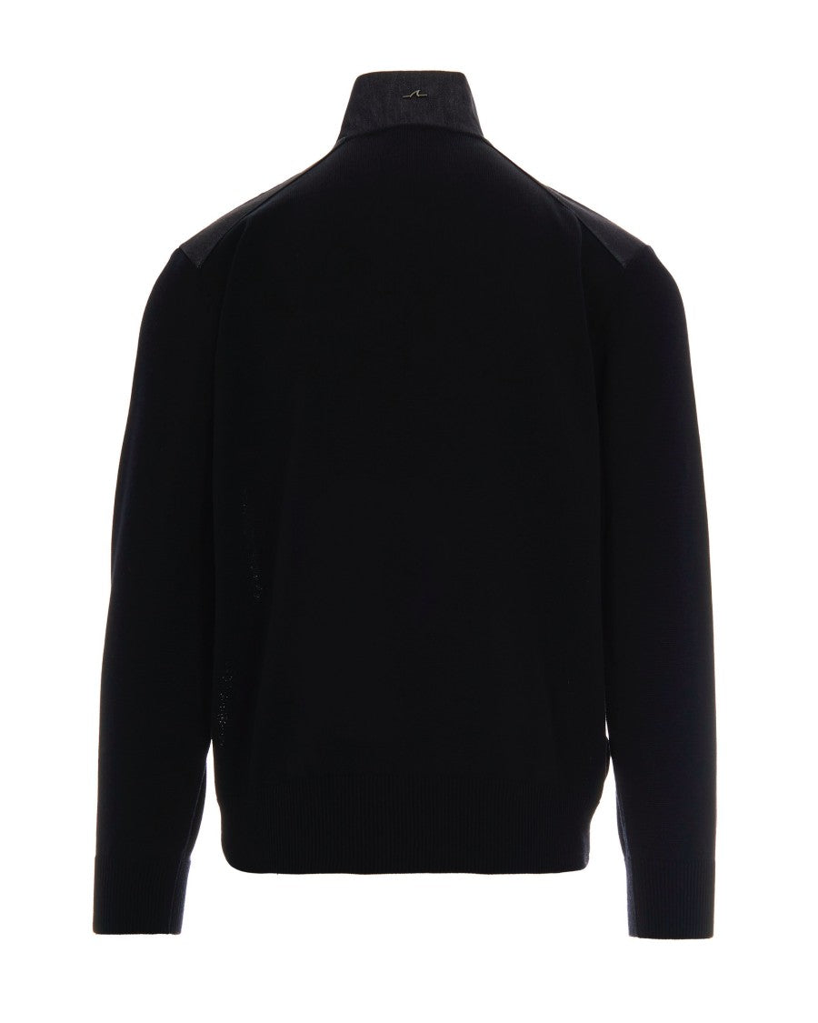 Paul & Shark Half-Zip Blue Sweater