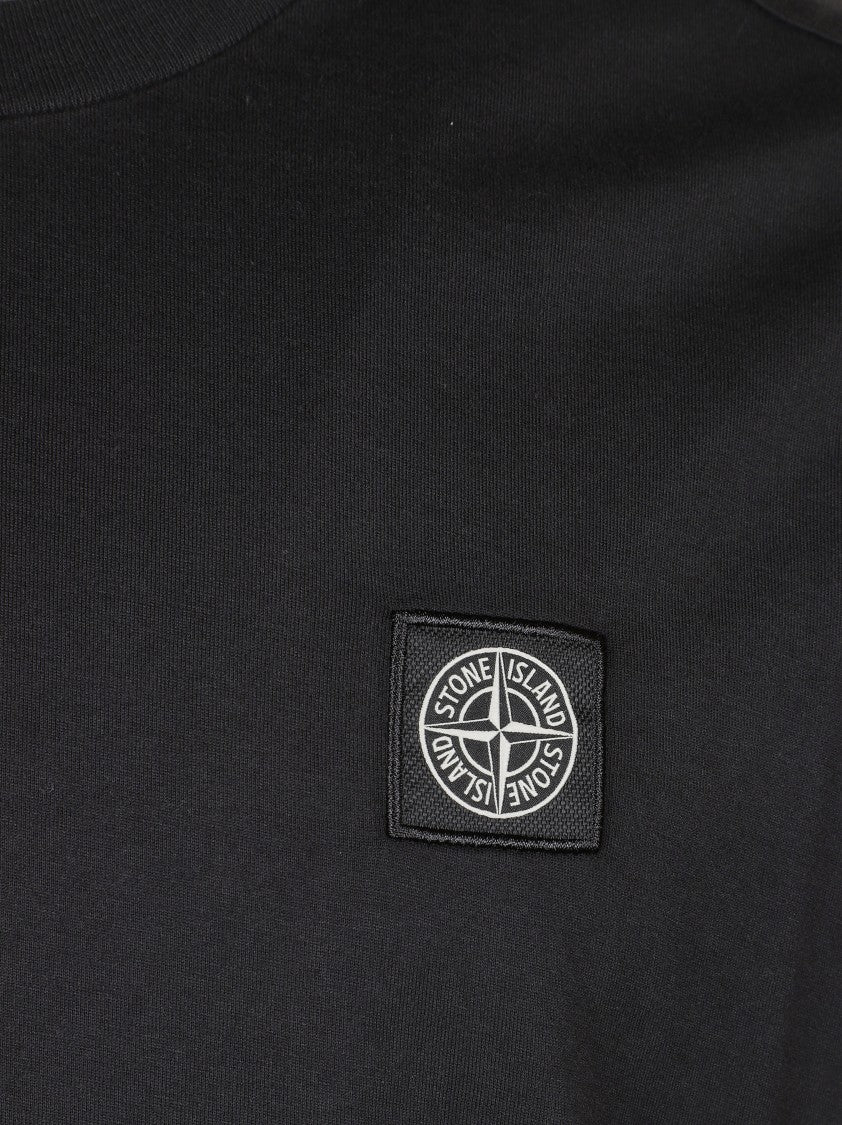 Stone Island Short-Sleeve Black T-Shirt