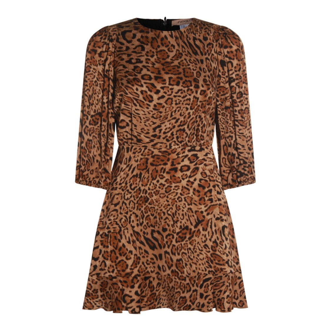 Twin-Set Fitted Leopard Print Mini Dress
