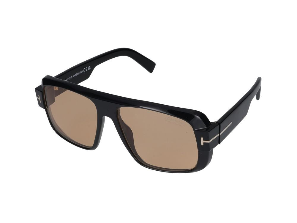 Tom Ford Black Bold Oversized Square Sunglasses