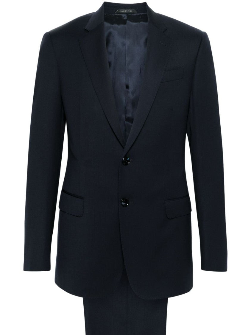 Giorgio Armani Blue Tailored Virgin Wool Suit