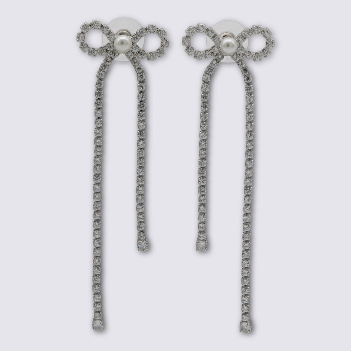 Self-Portrait Silver Bow Earrings