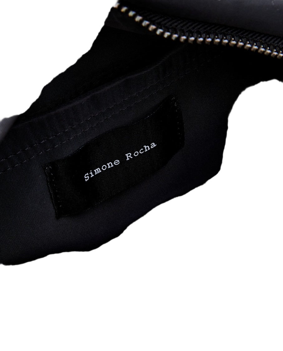 Simone Rocha Oversized Bow Crossbody Bag With Pearl Embellishments
