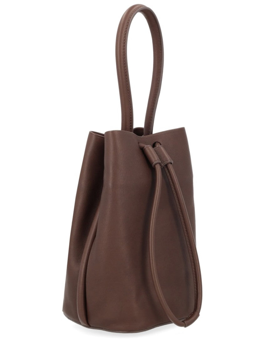 Uma Wang Neutrals Small Smooth Leather Bucket Bag